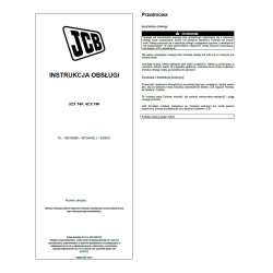 DTR JCB 3CX i 4CX - instrukcja obsługi i dla operatora do UDT BHP polska wersja językowa